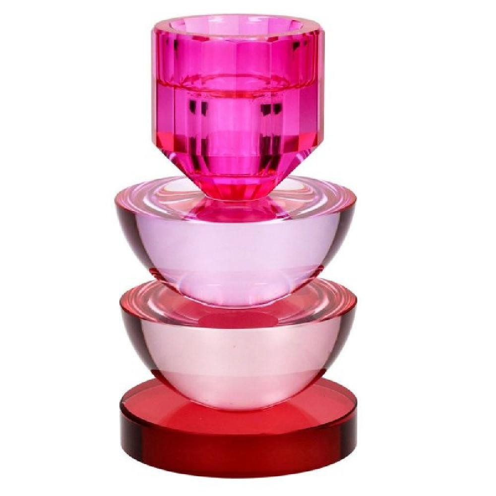 Giftcompany Kerzenhalter Kerzenhalter Sari Rund Rot Rosa Pink (14cm) günstig online kaufen
