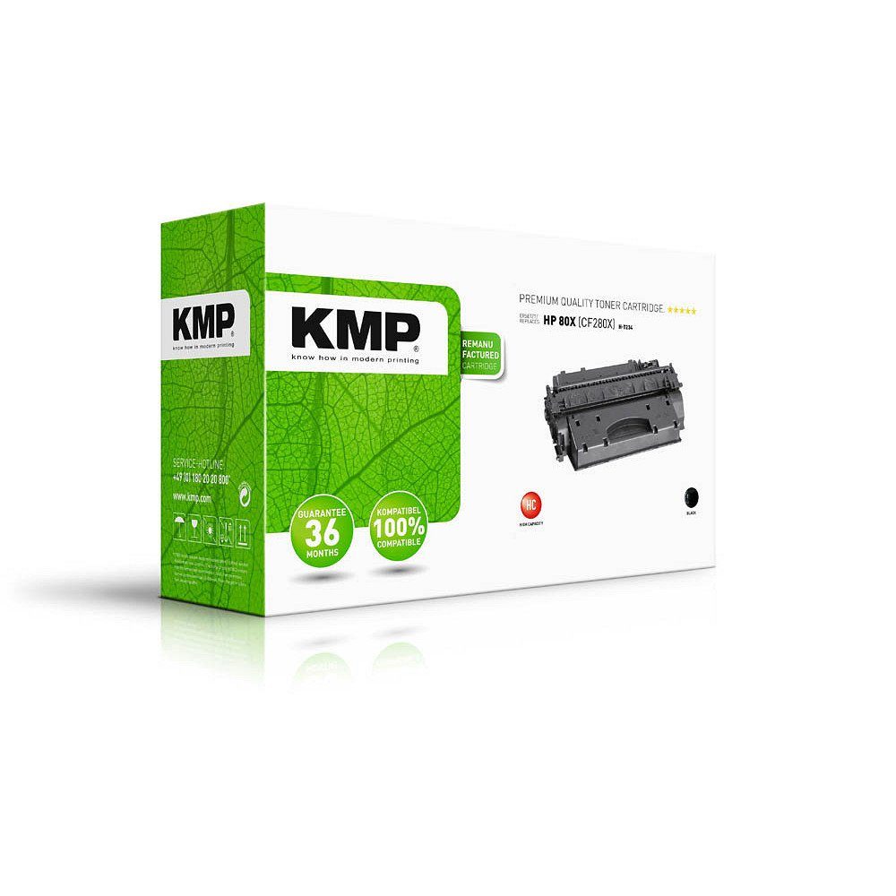 KMP Tonerkartusche 1 Toner H-T164 80X CF280X (1-St) - / HP ERSETZT black
