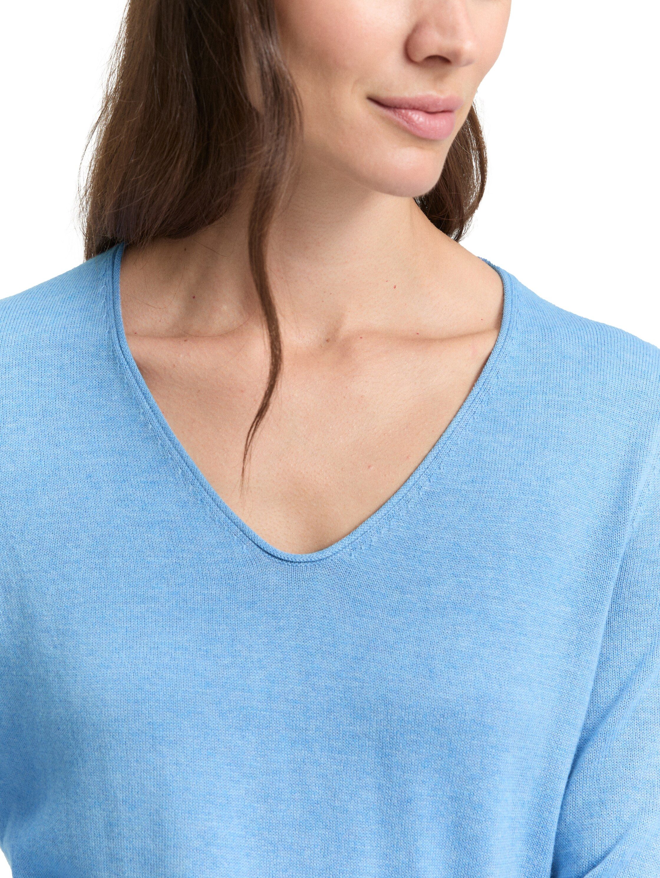 TOM TAILOR V-Ausschnitt-Pullover aus Feinstrick