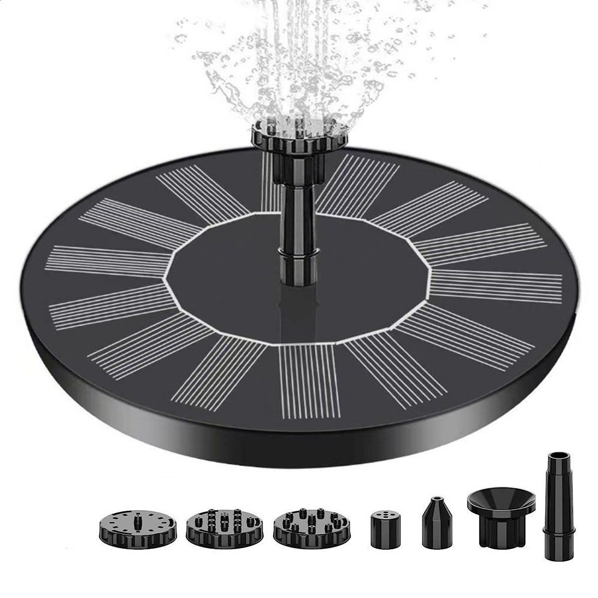 DOPWii Gartenbrunnen Gartenbrunnen,1.2W, 13*13CM,Solarbrunnen Mit 6 günstig online kaufen