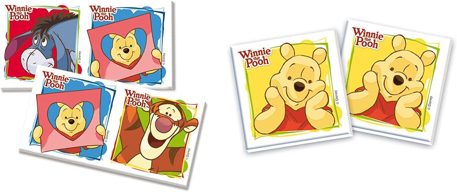Pooh (Memo, Winnie Cubes) Puzzle, Spieleset Domino, 4in1 Spiel, Clementoni®
