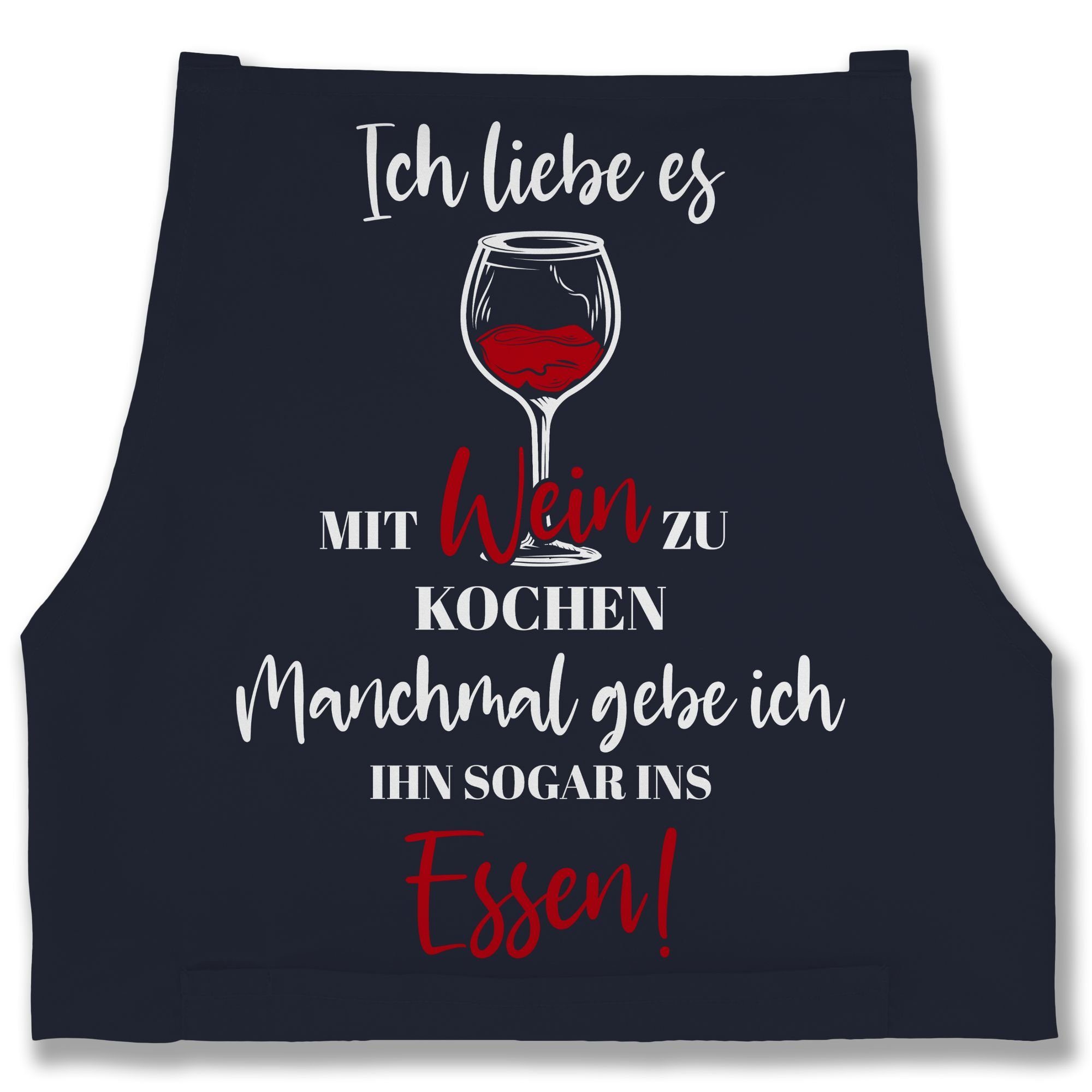 Shirtracer Kochschürze Ich liebe es mit Wein zu kochen, (1-tlg), Kochschürz günstig online kaufen