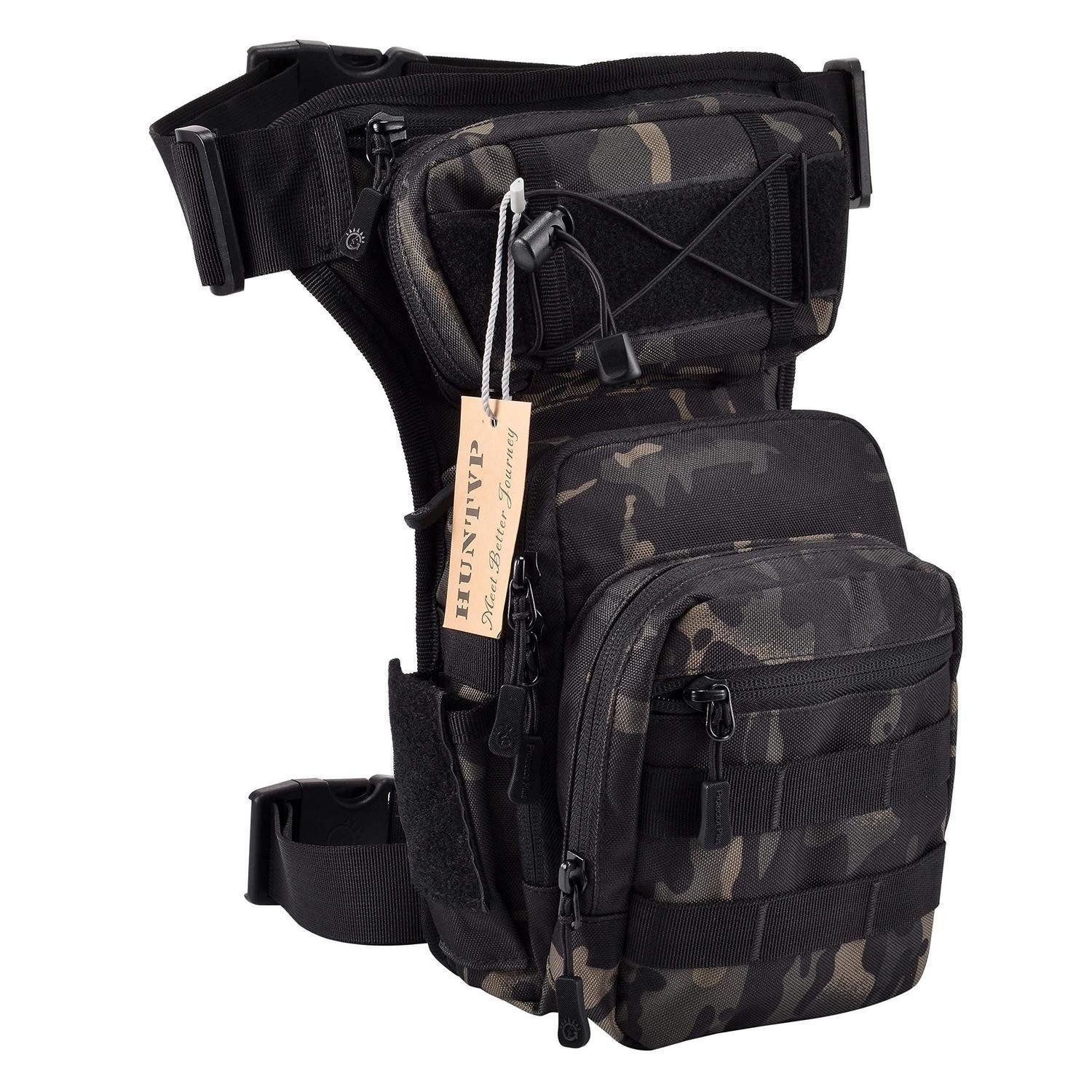 LuxusKollektion Beintasche Beintasche MOLLE taktisch Motorrad Einheitsgröße Typ-2-camouflage