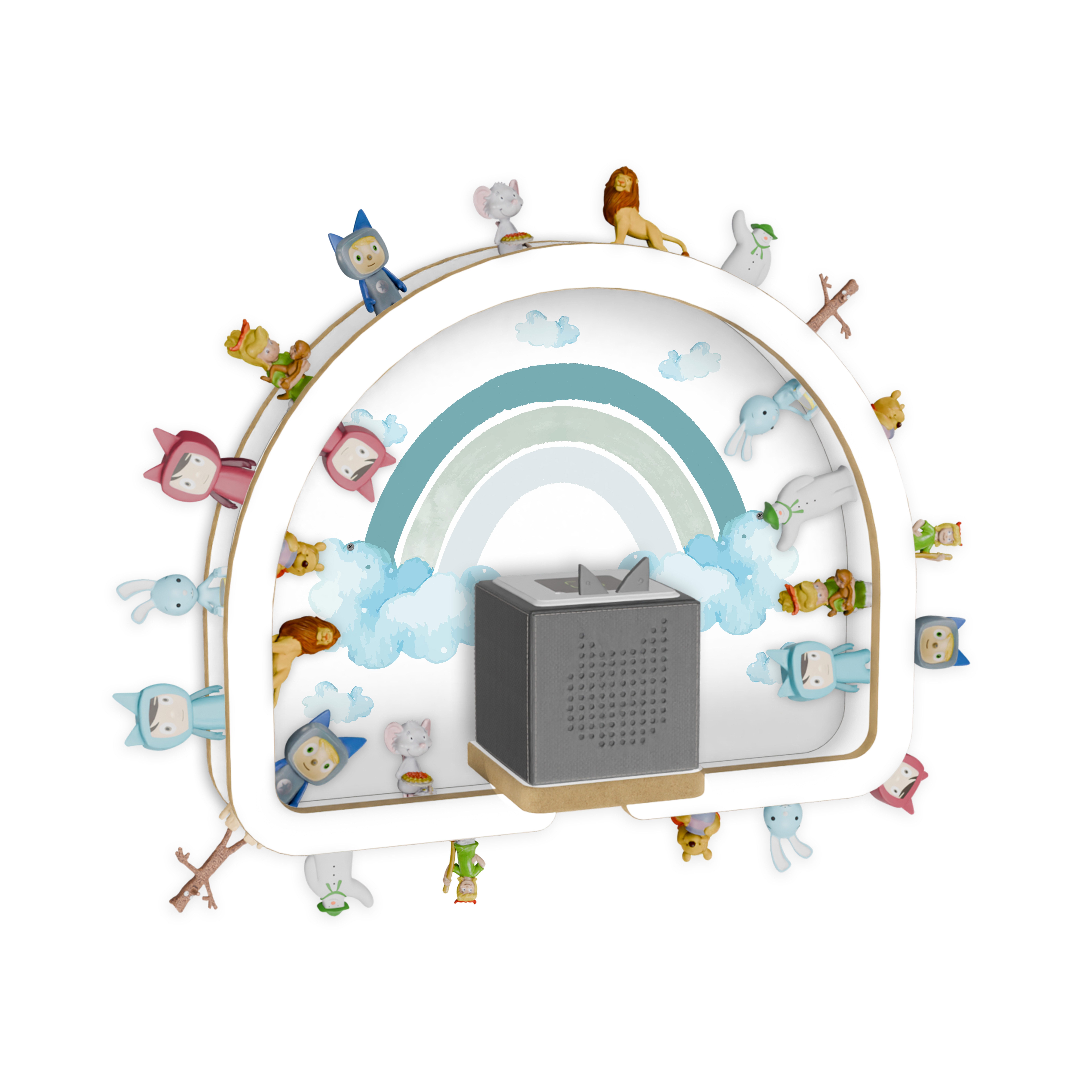 Holzura Kinderregal Tonie Regal Regenbogen mit magnetischem Rahmen für Toni günstig online kaufen