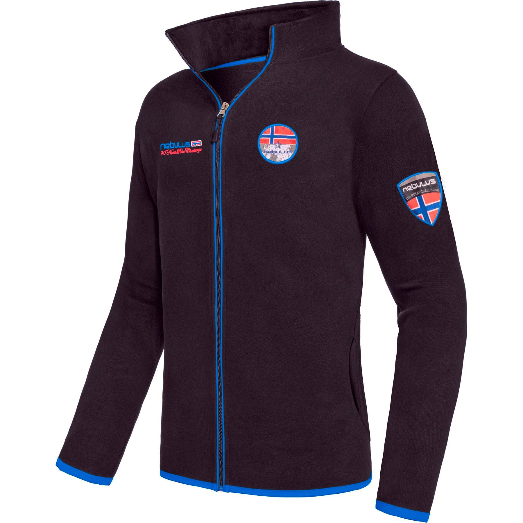 Nebulus Sweatjacke NORY, P6540 - Herren, schwarz-kobalt, XL günstig online kaufen