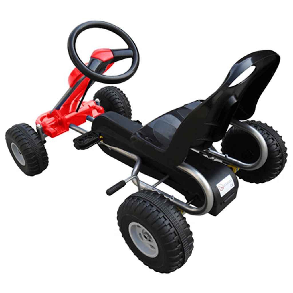 vidaXL Tretfahrzeug Pedal Go-Kart Rot