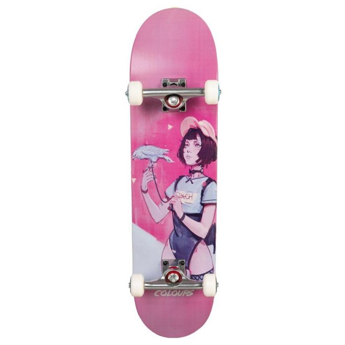 EMillion Skateboard Colours Complete Skateboard Bird Catcher 7 8" x 31 5" pink