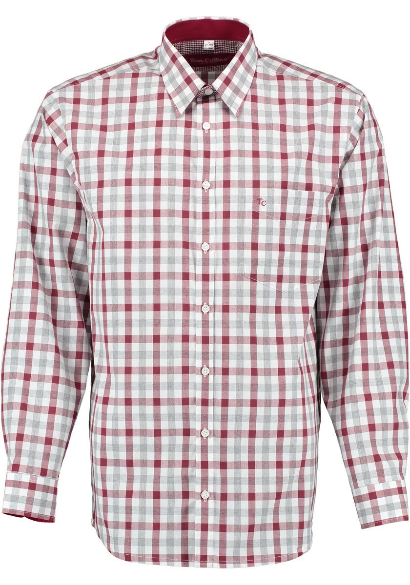 Tom Collins Langarmhemd Glaxu Hemd mit TC-Stickerei auf Brusttasche und Inn günstig online kaufen