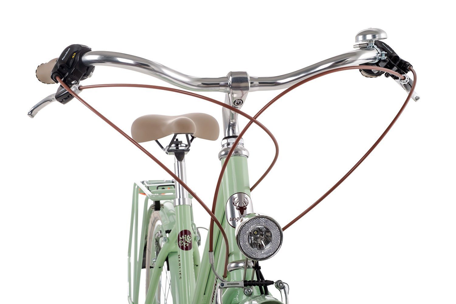 Bergrausch Trekkingrad Marlies 21, 21 Gang Shimano Tourney 21 Schaltwerk, Kettenschaltung, Cityrad Damenrad 28 Zoll tiefer Einstieg grün – Bild 5 von 5