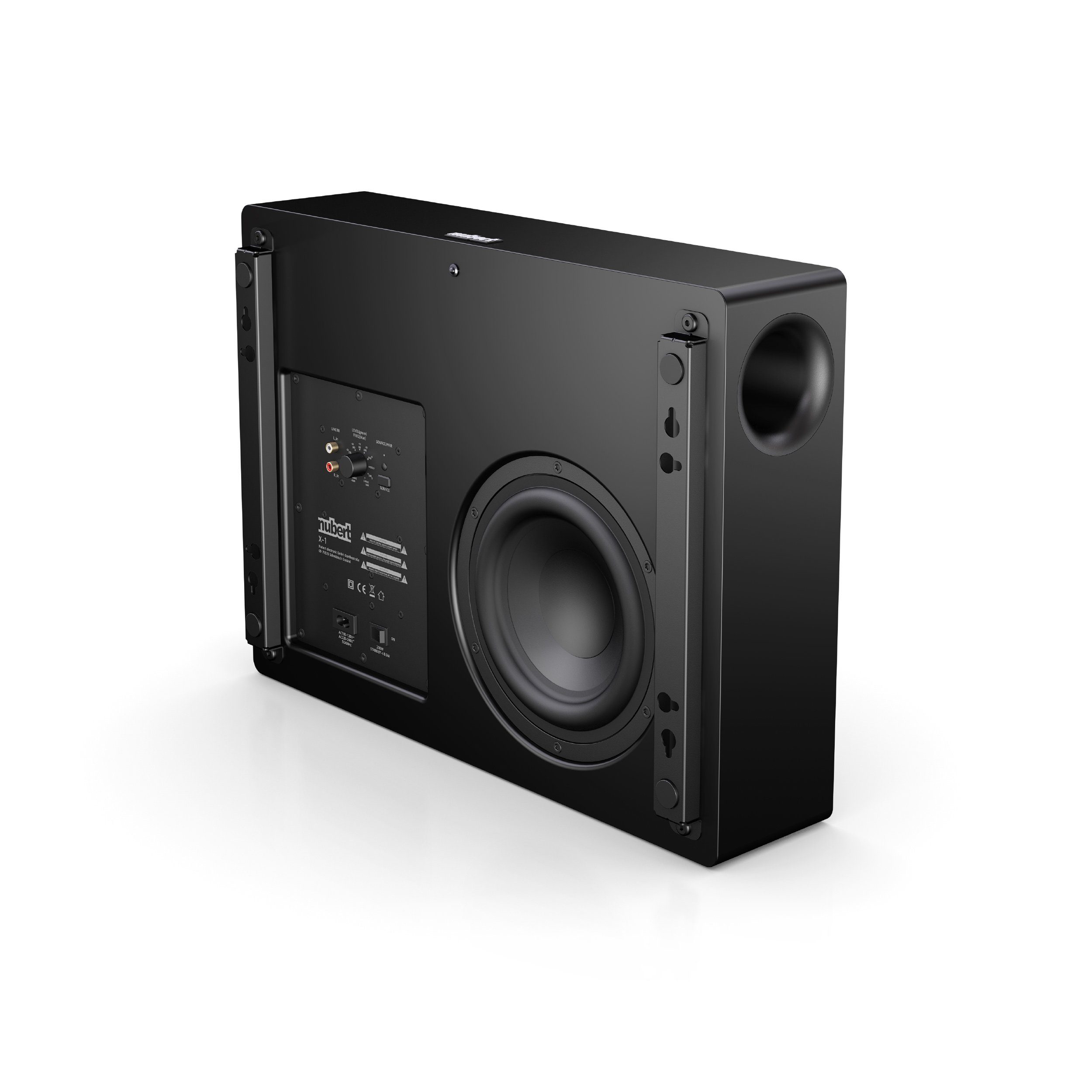 Nubert nuSub XW-800 slim Subwoofer (Bluetooth, X-Connect, X-Connect Surround, 180 W, Schlanker, Aktiver Downfire-Subwoofer)