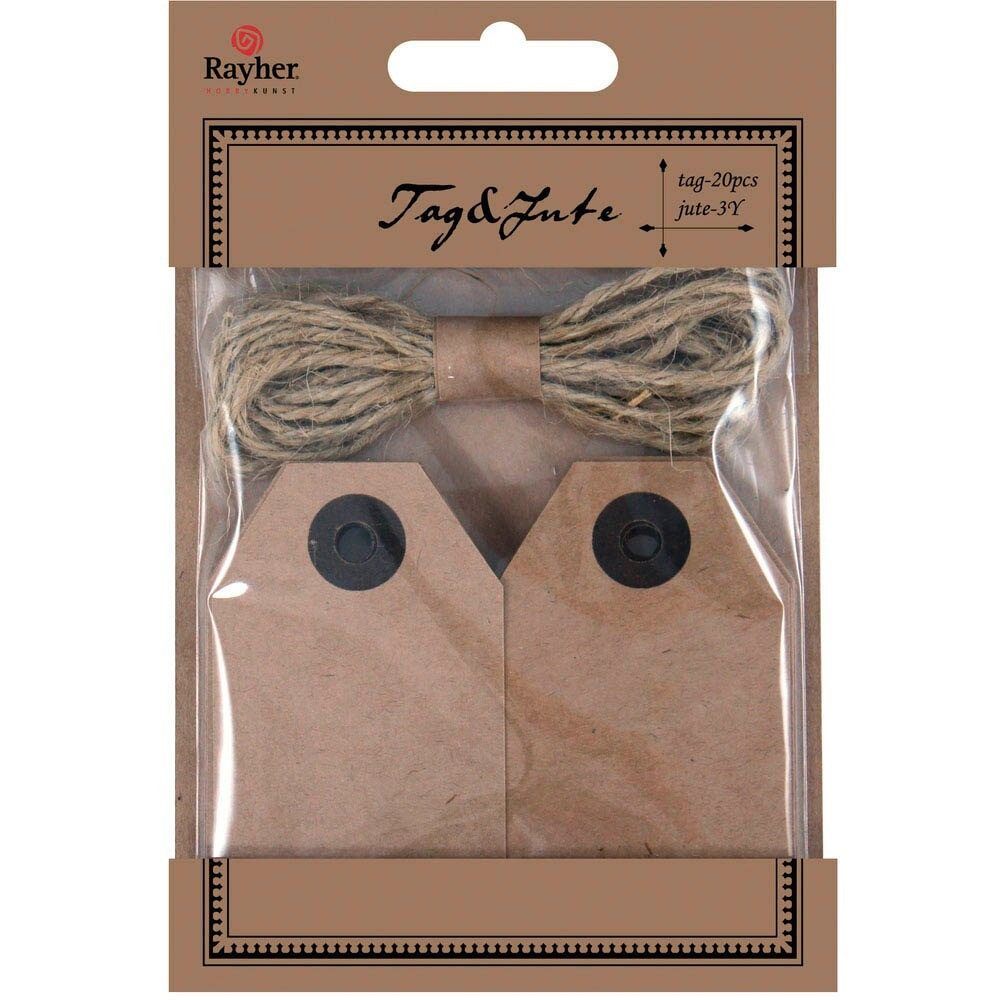Rayher Etiketten Tags and Jute