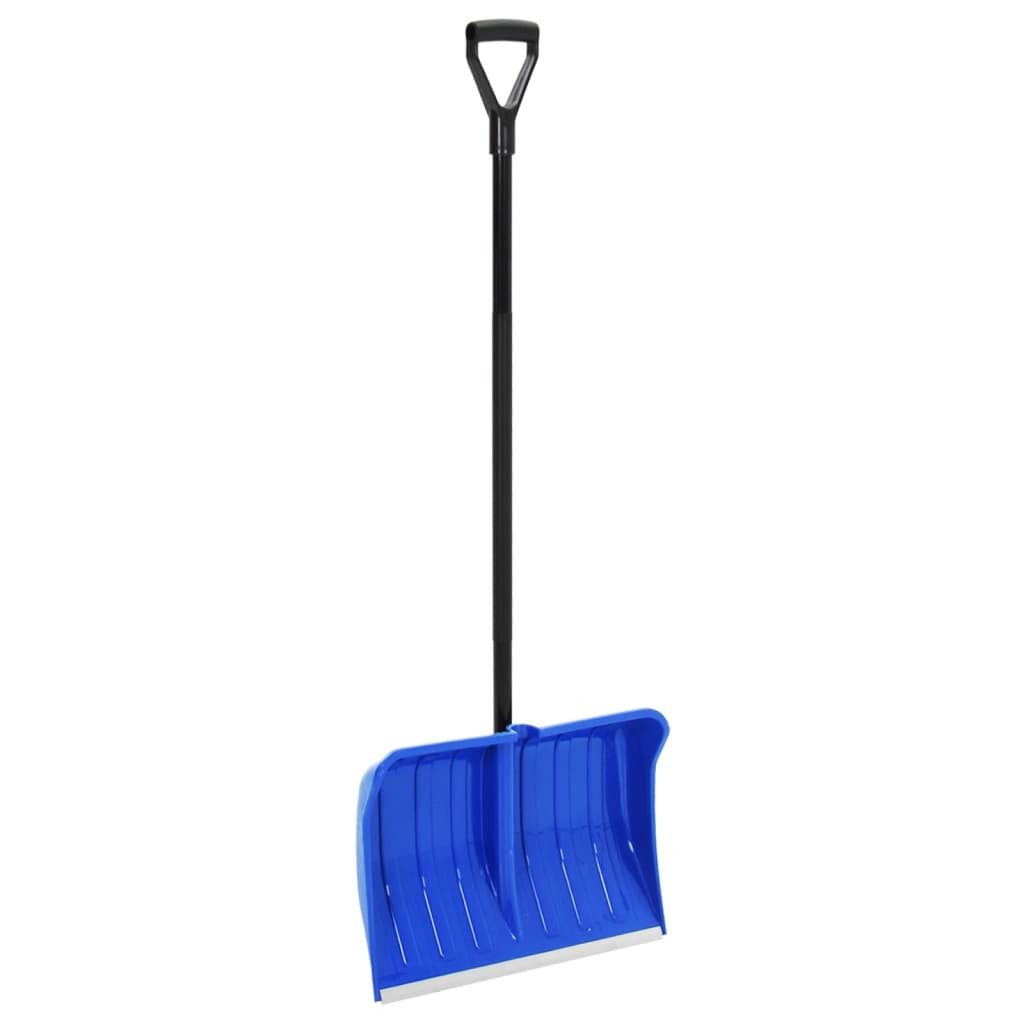 vidaXL Schneeschieber Schneeschieber Schneeräumer Schneeschaufel Blau 147 cm Metall