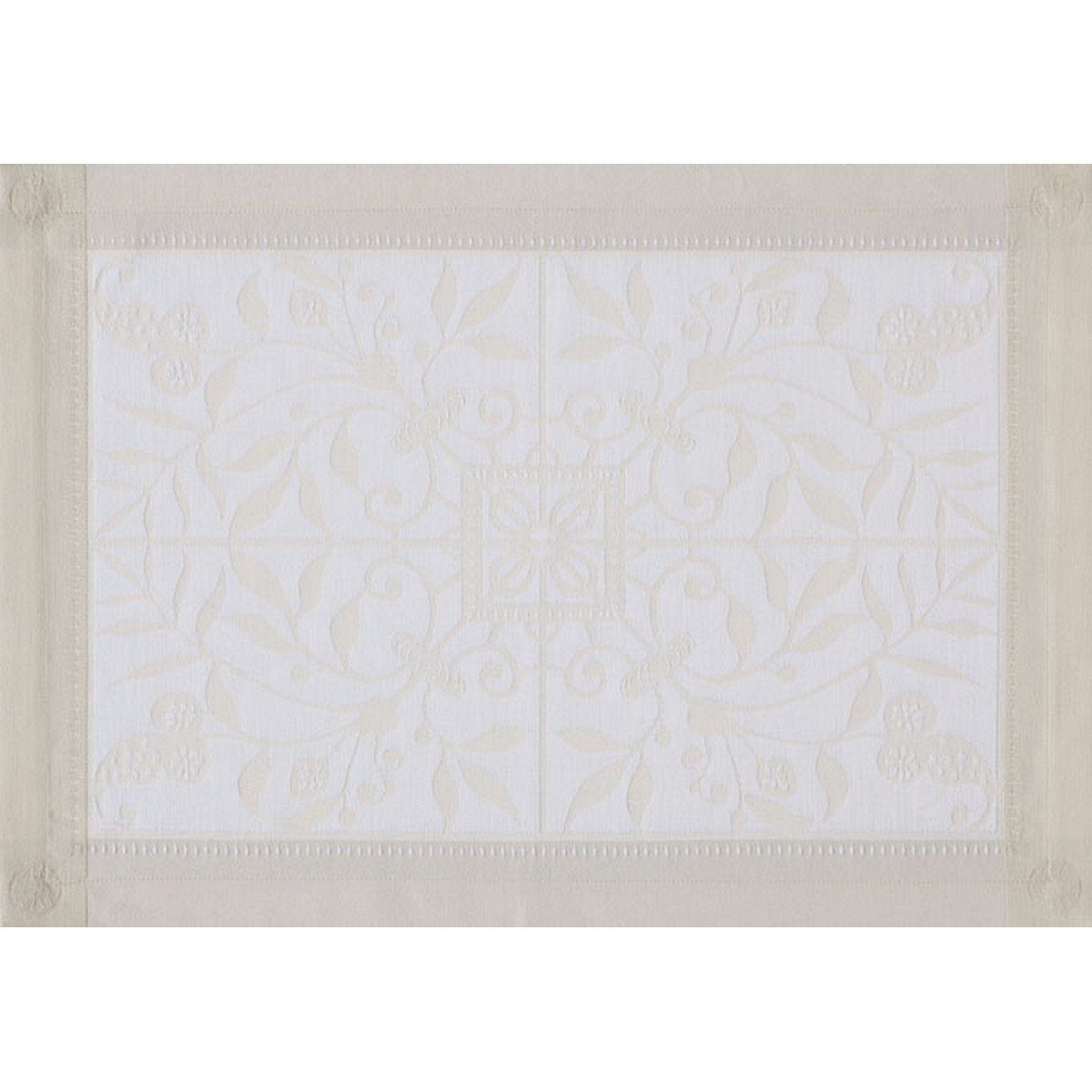 Le Jacquard Francais Platzset Tischsets (2x Set) Venezia Ivoire 38x54 cm, (Set, 2-St), fleckabweisend