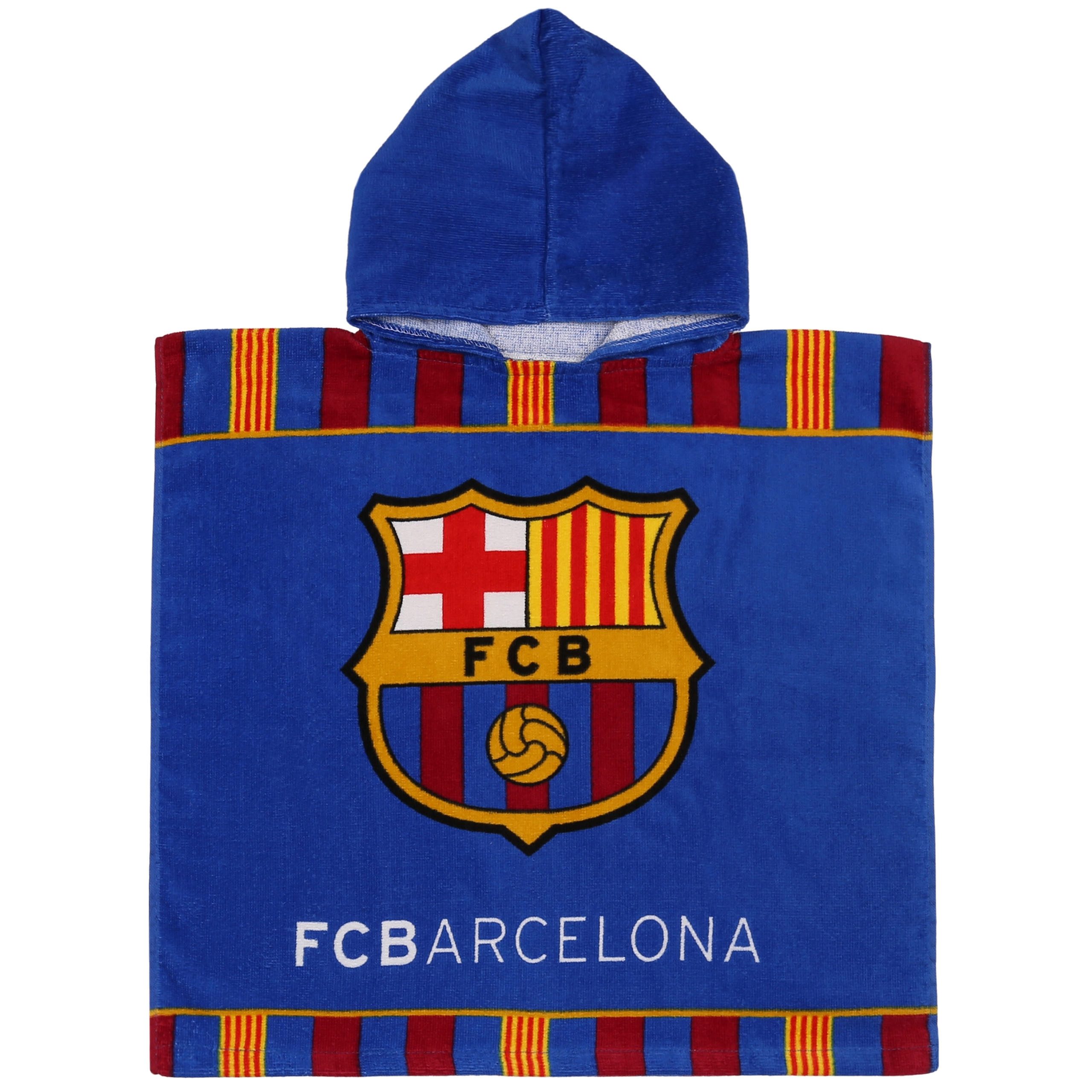 Sarcia.eu Kapuzenhandtuch FC Barcelona Kinder-Poncho 50x100 cm, 100% Baumwolle, mit Kapuze