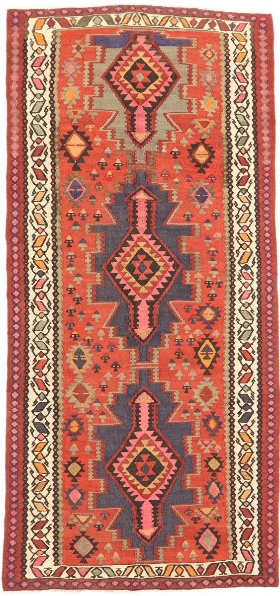 rechteckig, 4 Handgewebter Fars Nain Orientteppich Trading, Azerbaijan 156x327 Orientteppich, Höhe: mm Antik Kelim