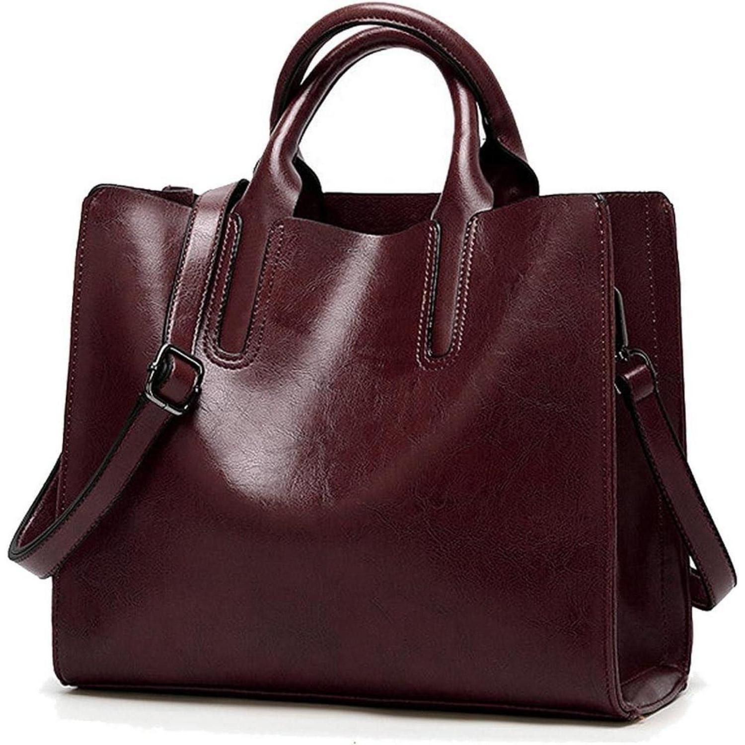 Shopper Damen Shopper Schultertasche PU-Leder Umhängetasche Handtasche Quadrat