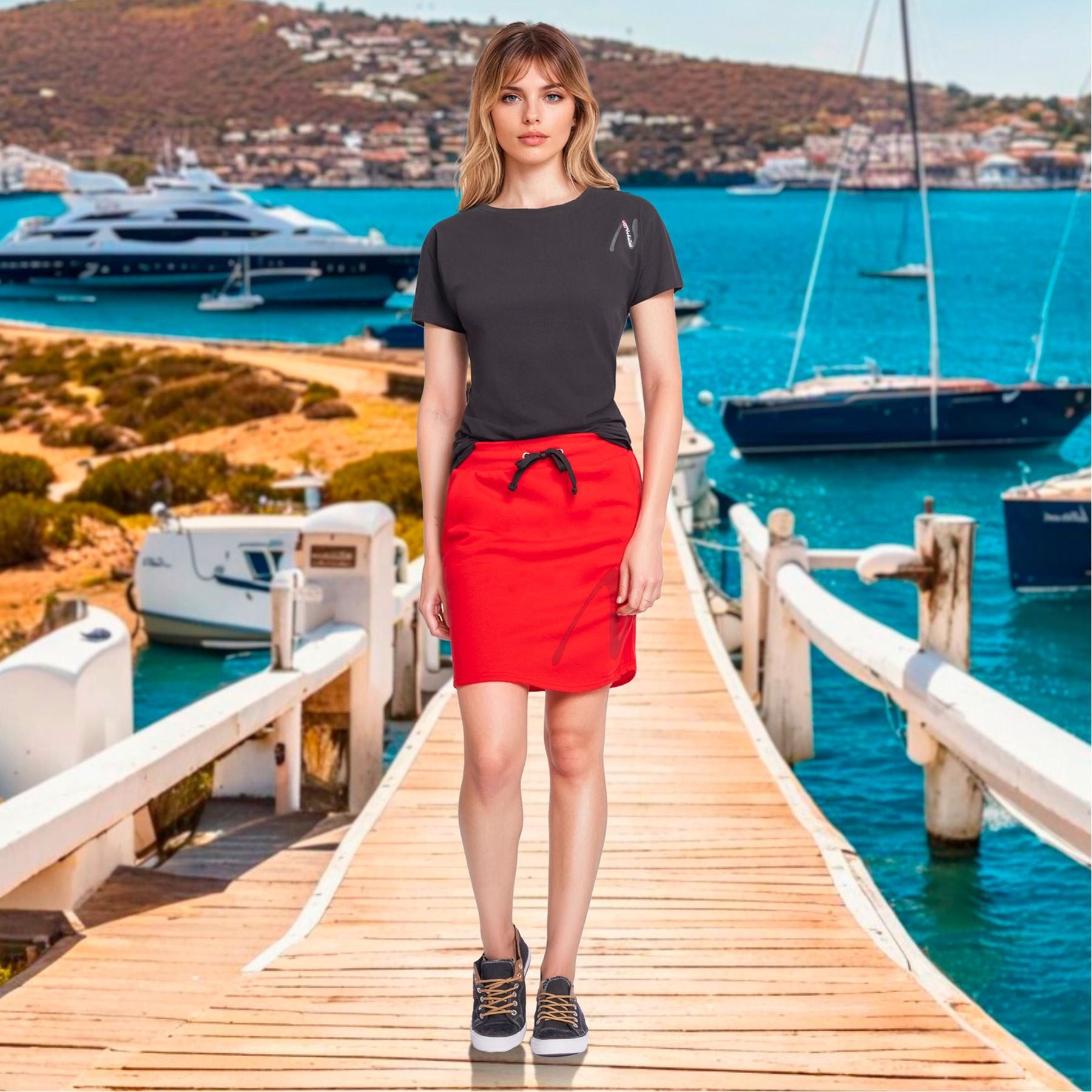 Nebulus T-Shirt ARIELLE, P6992 - Damen, schwarz, S/36