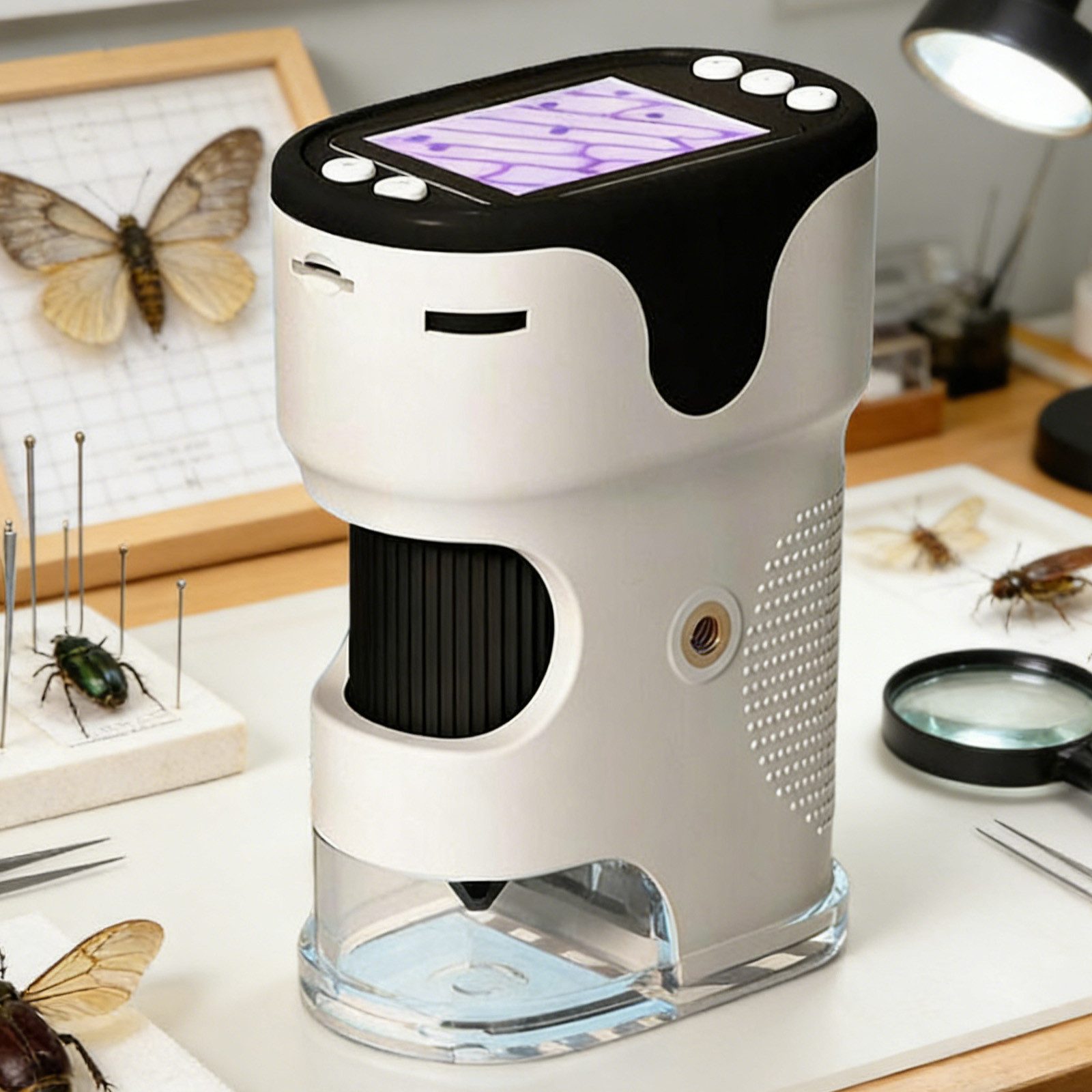 MODFU Tragbares Lernmikroskop Digitalmikroskop mit 1000-facher Vergrößerung günstig online kaufen