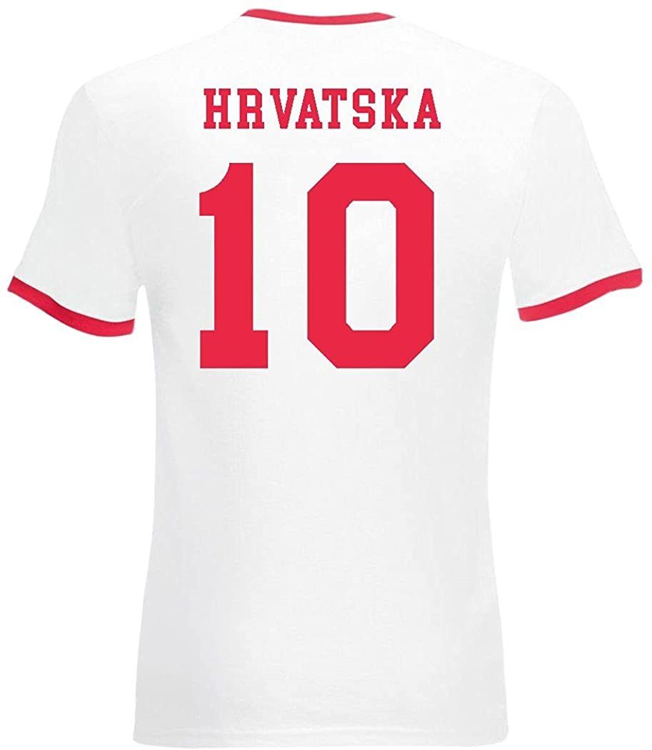 Weiß Youth im trendigem T-Shirt Look Trikot T-Shirt Herren Kroatien mit Designz Motiv Fußball