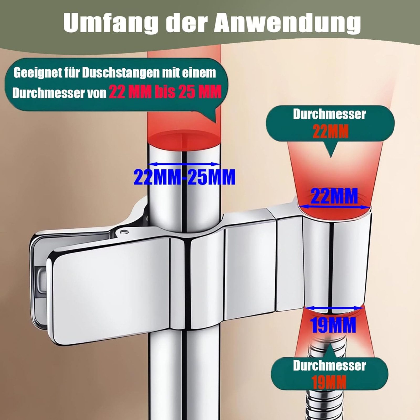 FELIXLEO Handbrause Duschkopfhalterung Brausehalter Verstellbar Handbrause günstig online kaufen