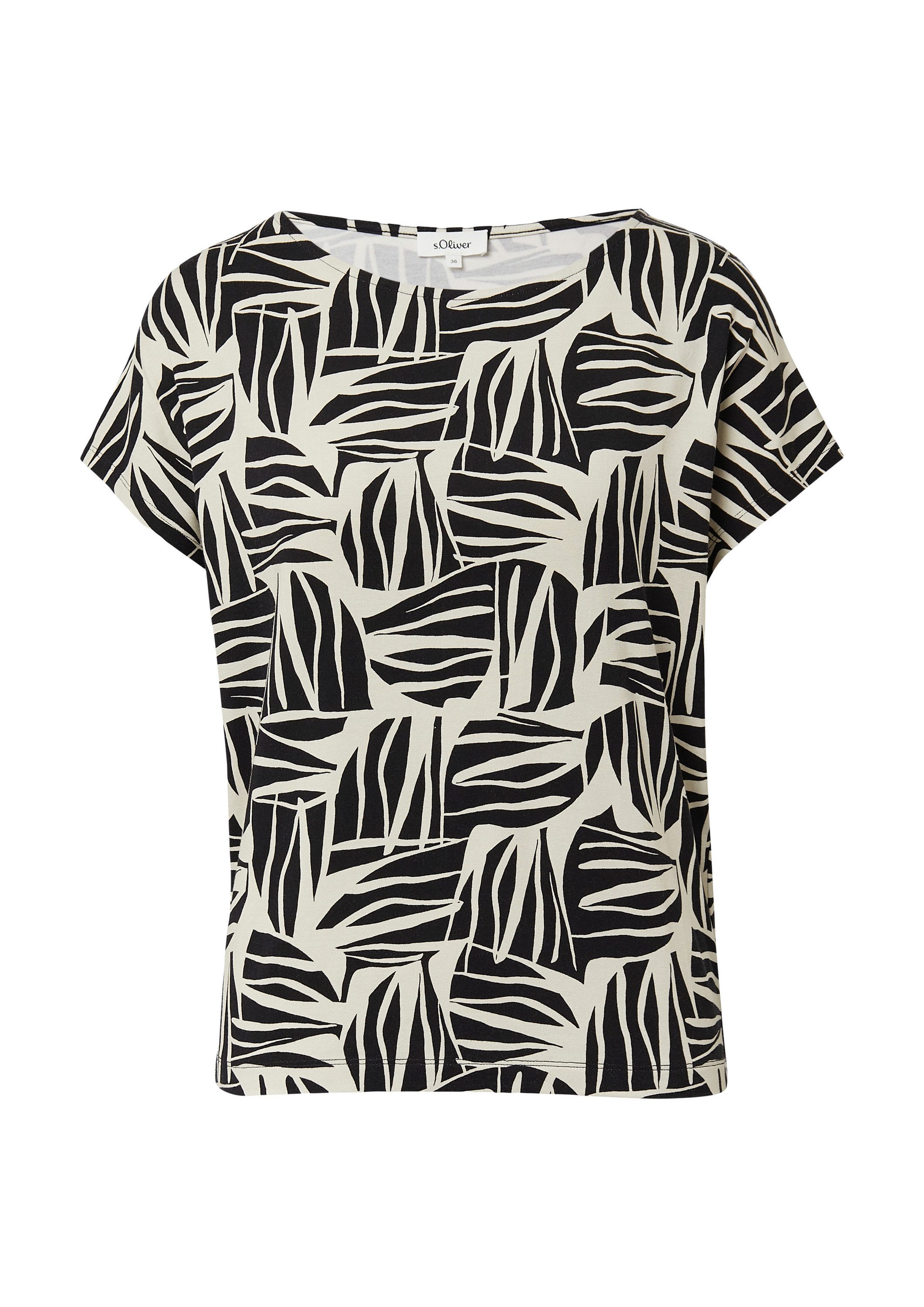 s.Oliver Kurzarmshirt T-Shirt T-Shirt aus Viskosestretch im Relaxed Fit günstig online kaufen