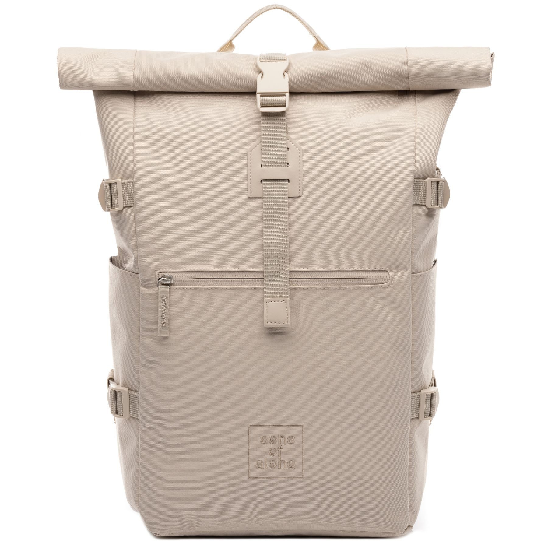 SONS OF ALOHA Rucksack XL RollTop Rucksack KANE erweiterbar Laptop-Fach groß, Tagesrucksack Laptopfach aus recyceltem Plastik, Daypack viele Fächer