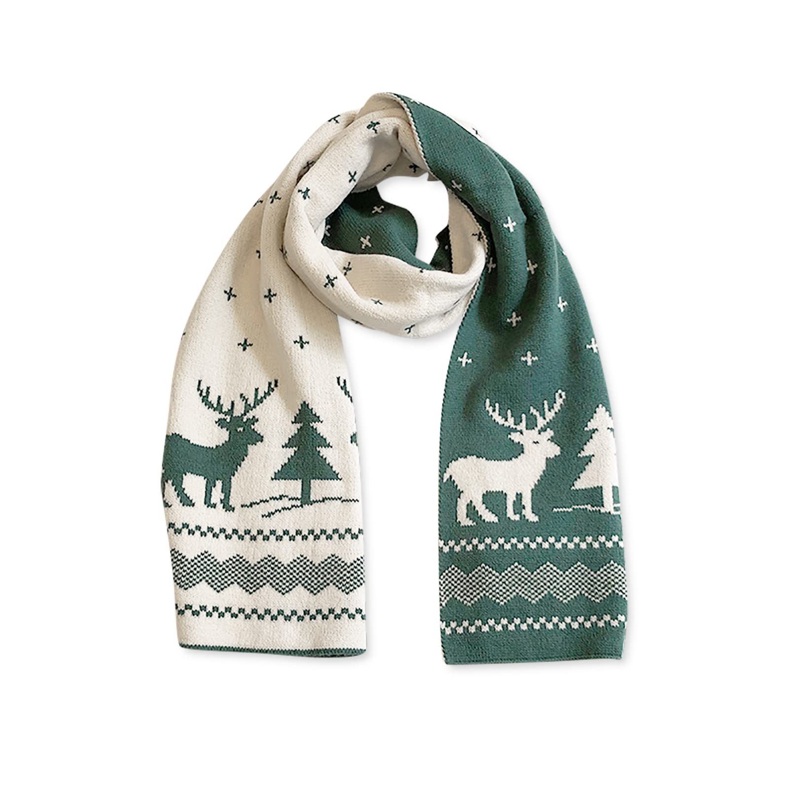 Modeschal Weihnachtsschal Damen – Weicher, Warmer Winterschal mit Motiv