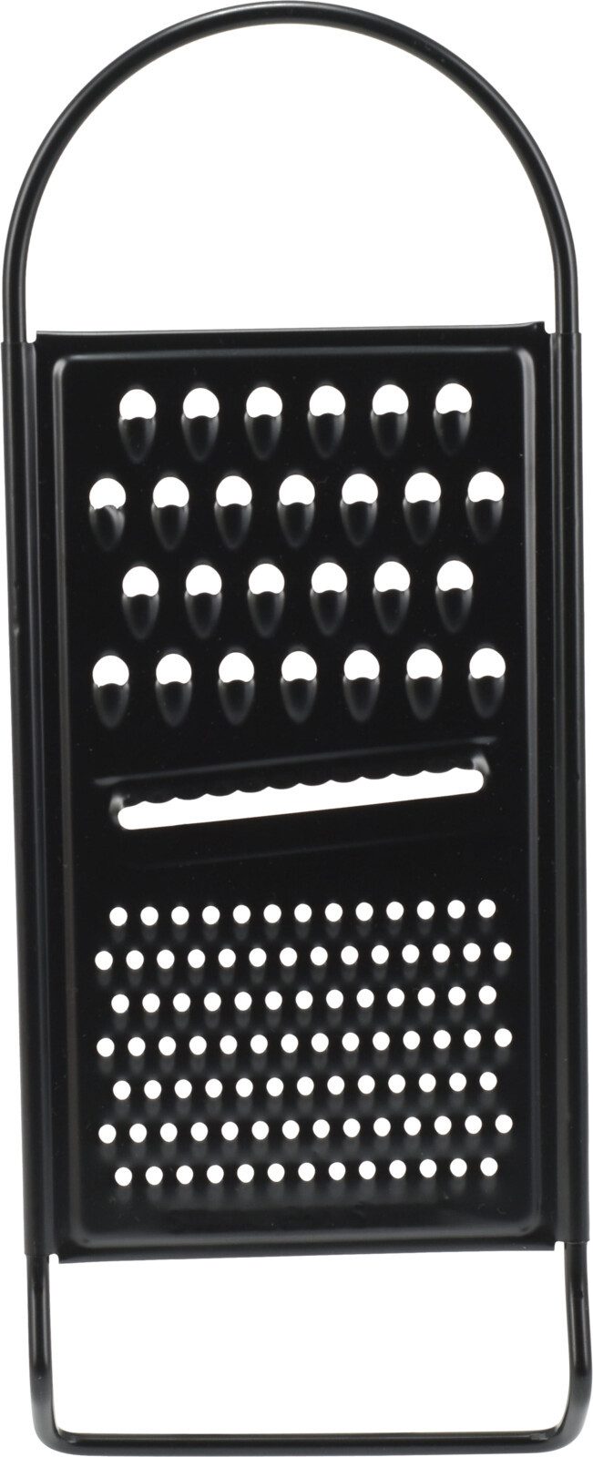 Koopman Küchenreibe Käsereibe Reibe Handreibe 28,5x11cm Metall Schwarz, Stahl, (Stück, 1-St., Packung), Haushalt, Rostfrei, Küchenutensil, versch. Reibearten, Flach