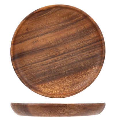 Cosy & Trendy Servierplatte Acacia Wood Tablett rund 20 cm, Holz, (Tablett)