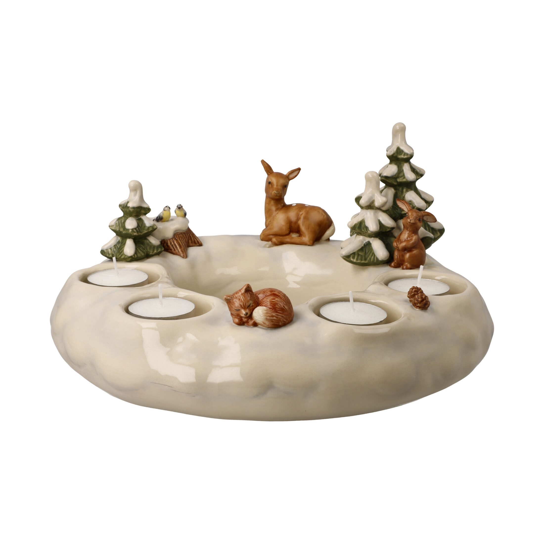 Goebel Торшеры Mehrfarbig, Durchmesser 27 cm, Handarbeit, Mehrfarbig, Motiv: Waldtiere