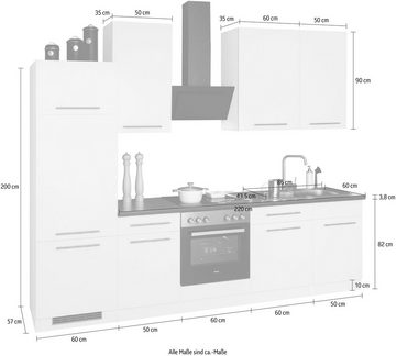 wiho Küchen Küchenzeile Unna, ohne E-Geräte, Breite 280 cm