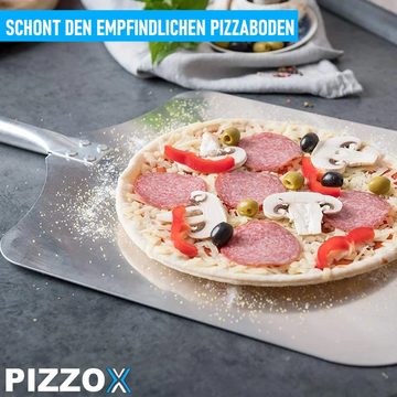 MAVURA Pizzaschieber PIZZOX Premium Pizzaschaufel mit abnehmbarem Griff aus Buchenholz, Edelstahl Pizza Schieber stabiles Gewinde & robuster Holzstab