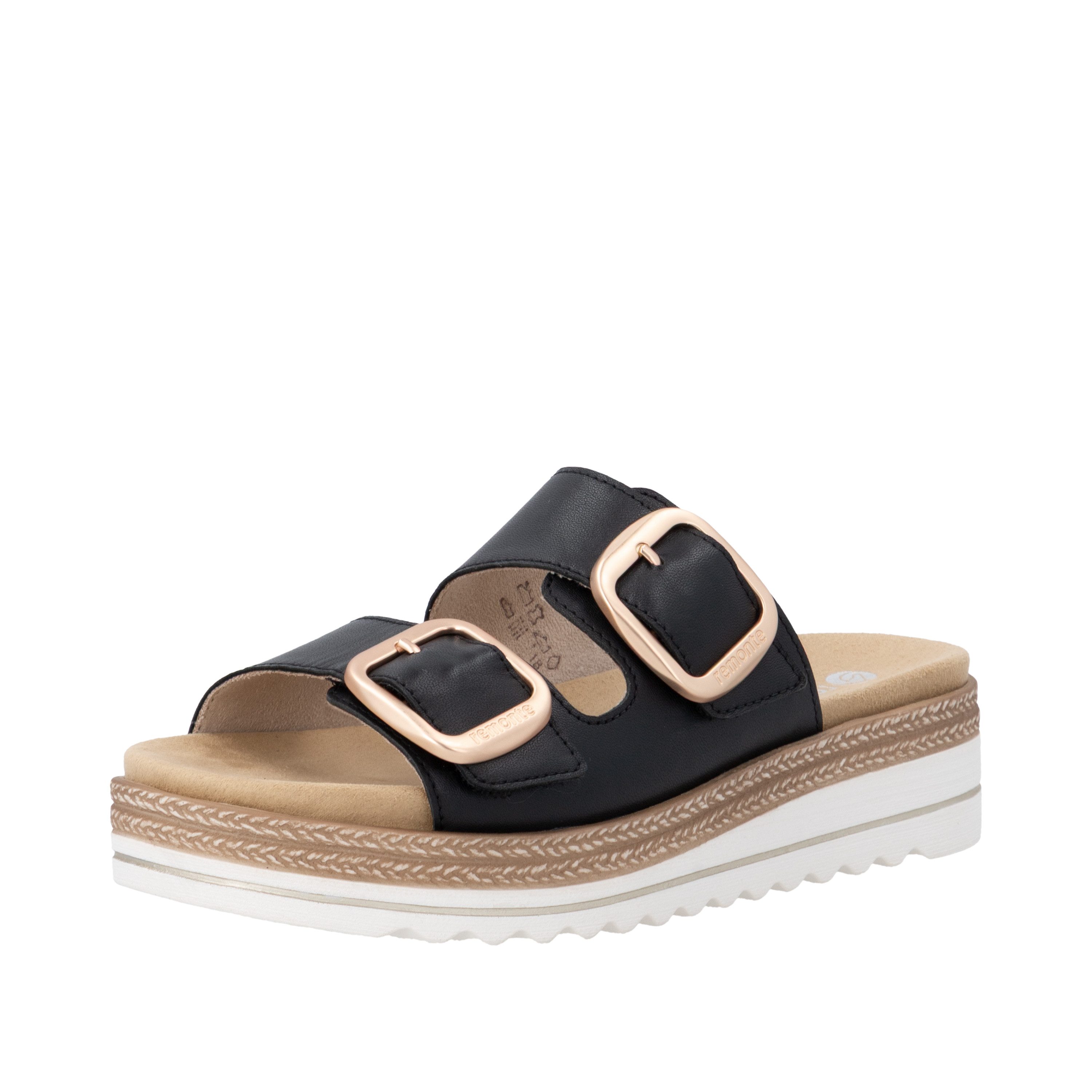 Remonte Pantolette Hausschuh, Sommerschuh, Klettschuh mit Lite´n Soft-Ausstattung