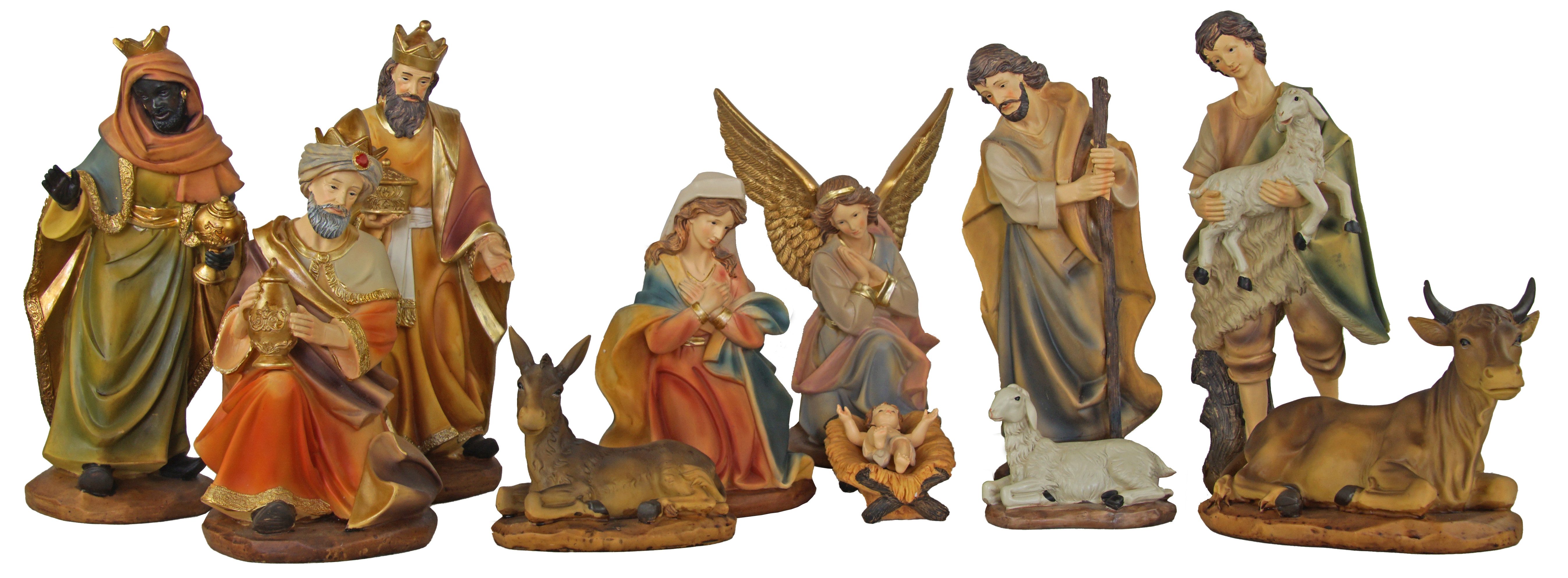 dekoprojekt Krippenfigur Exklusives Krippenfiguren-Set K 187 - Höhe ca. 30 cm - 12 tlg. (Set, 12 St., 12 tlg), Krippenfigurenset