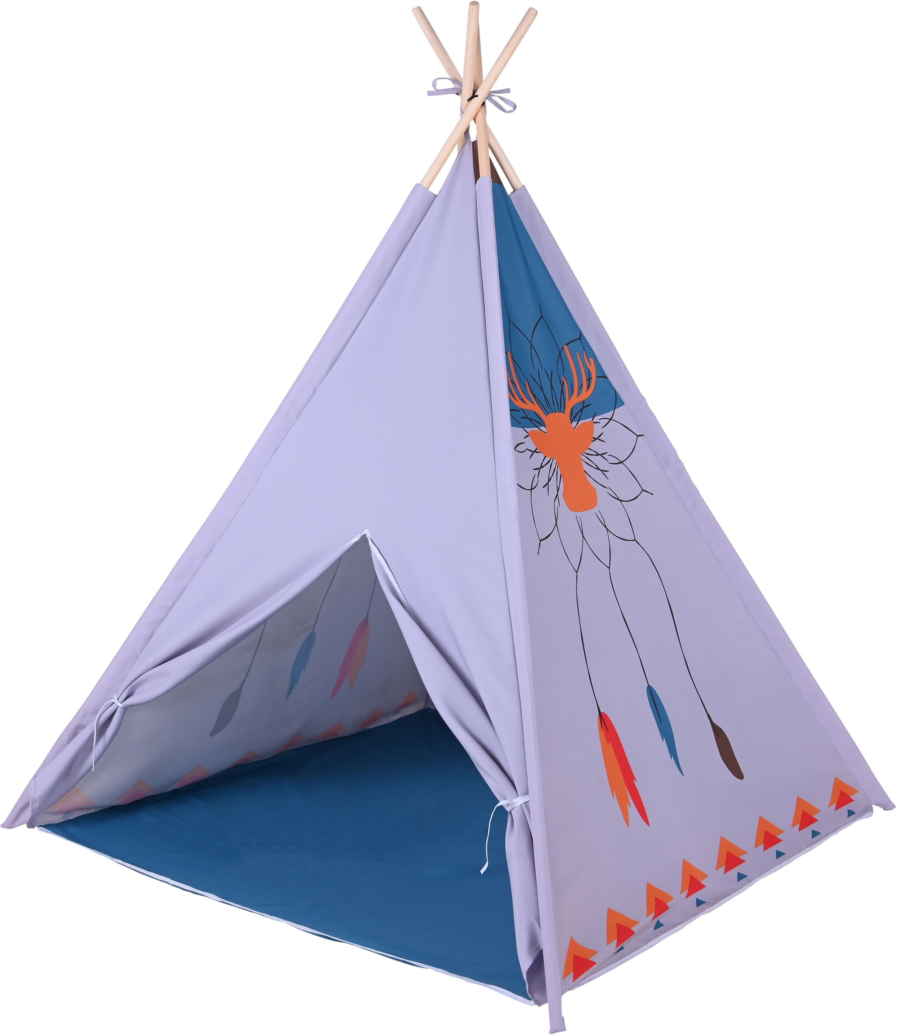 Knorrtoys® Spielzelt Tipi Dreamcatcher mit Zeltstangen aus Holz