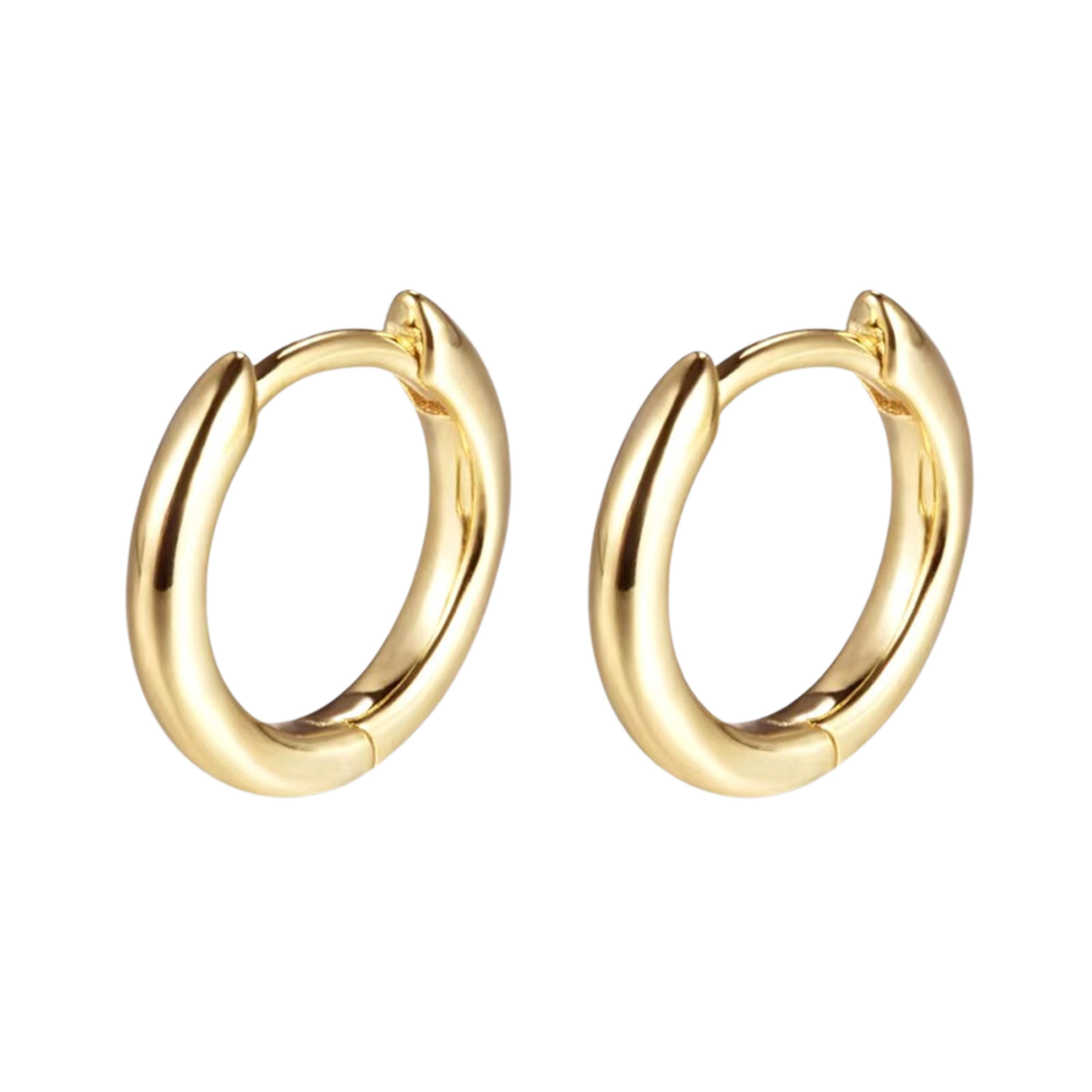 Runde Perlé Paar Creolen schlichte Creolen, rund Basic, 925 Sterling Silber günstig online kaufen