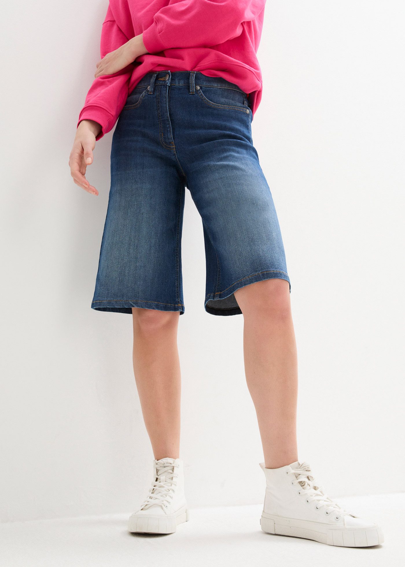 bonprix Bermudas aus Baumwolle, Polyester und Elasthan, mit Stretch-Materia günstig online kaufen