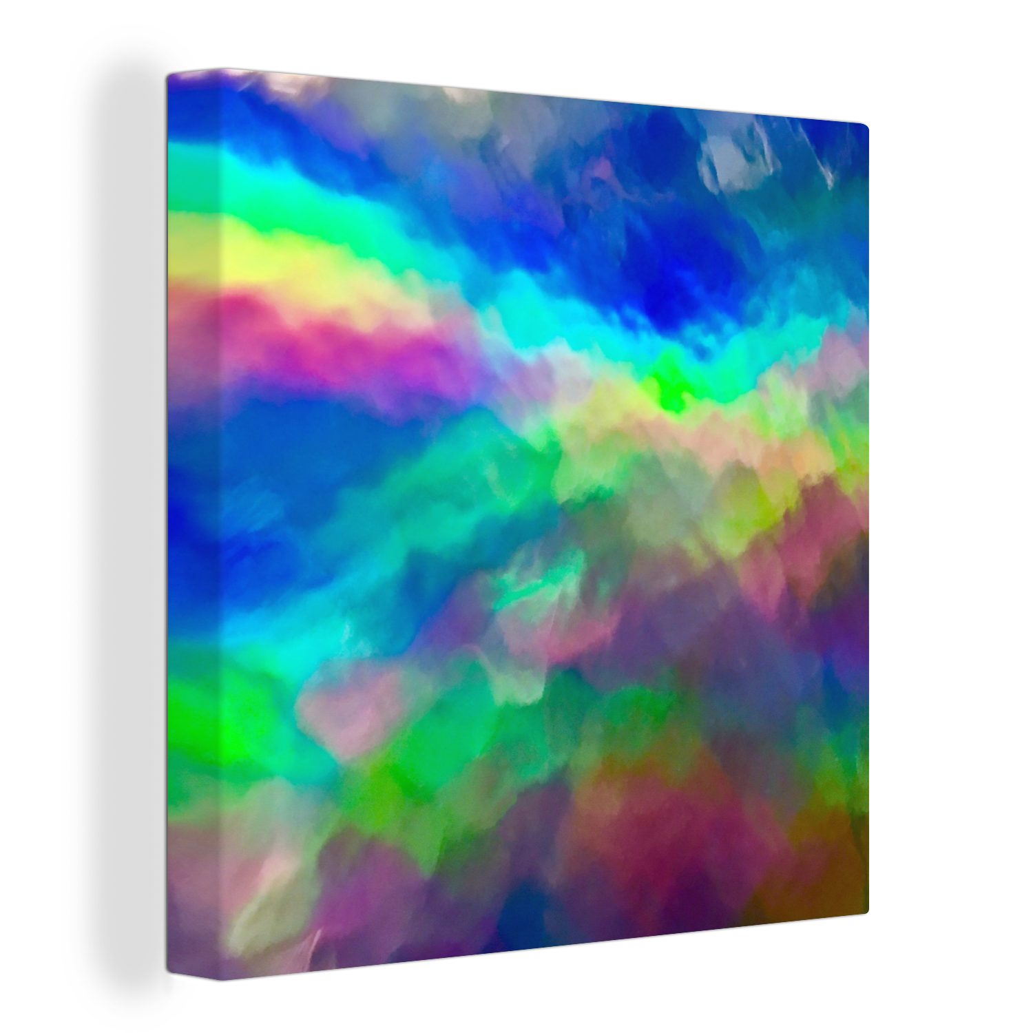 OneMillionCanvasses® Leinwandbild Aquarell - Kunst - Psychedelisch, (1 St), Leinwand Bilder für Wohnzimmer Schlafzimmer | Leinwandbilder