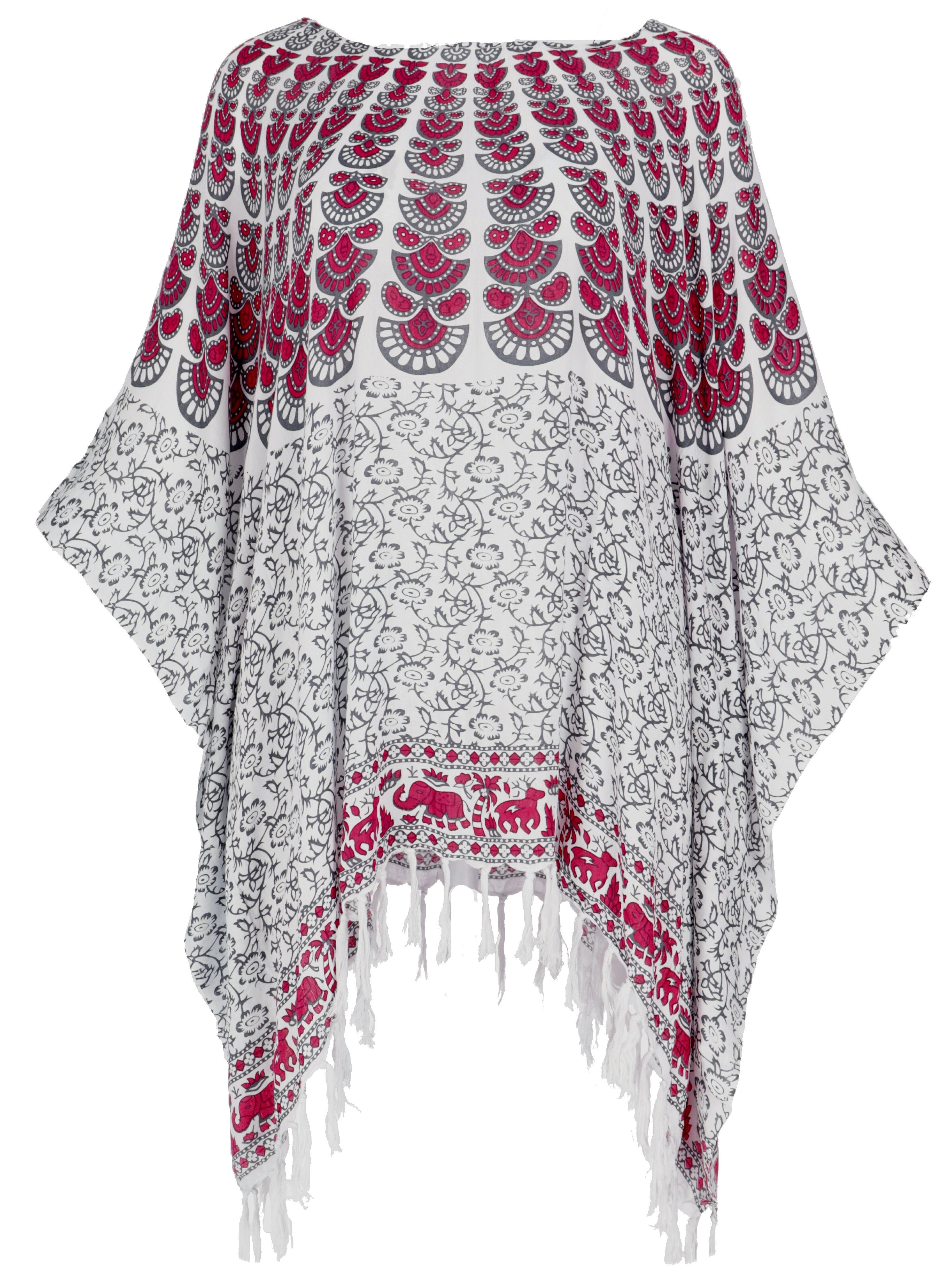 Guru-Shop Longbluse Kaftan, Ibiza-StyleTunika, Boho Bluse, Damen.. alternative Bekleidung