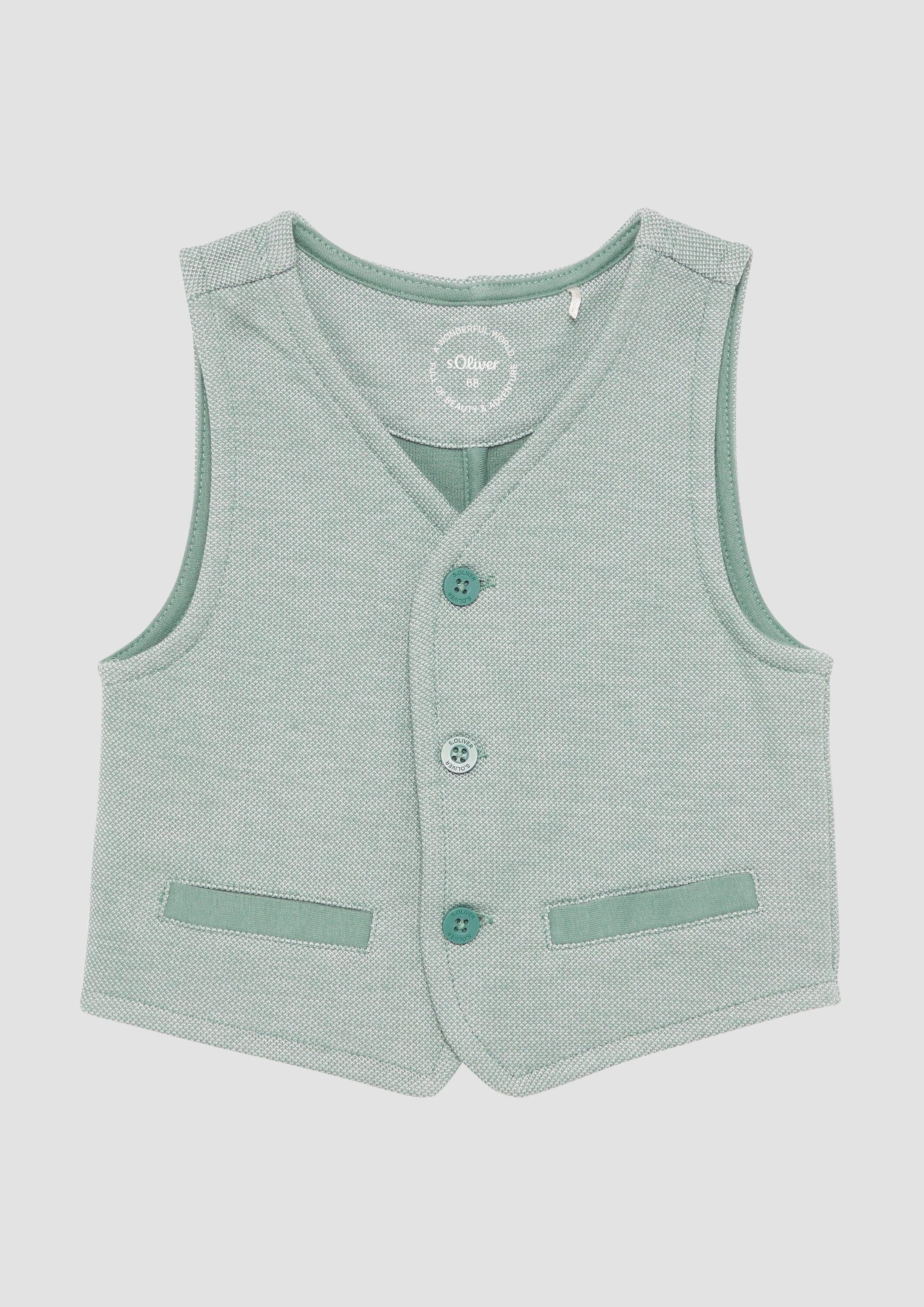s.Oliver Funktionsweste Indoor-Weste Festive Weste aus strukturierter Sweatware