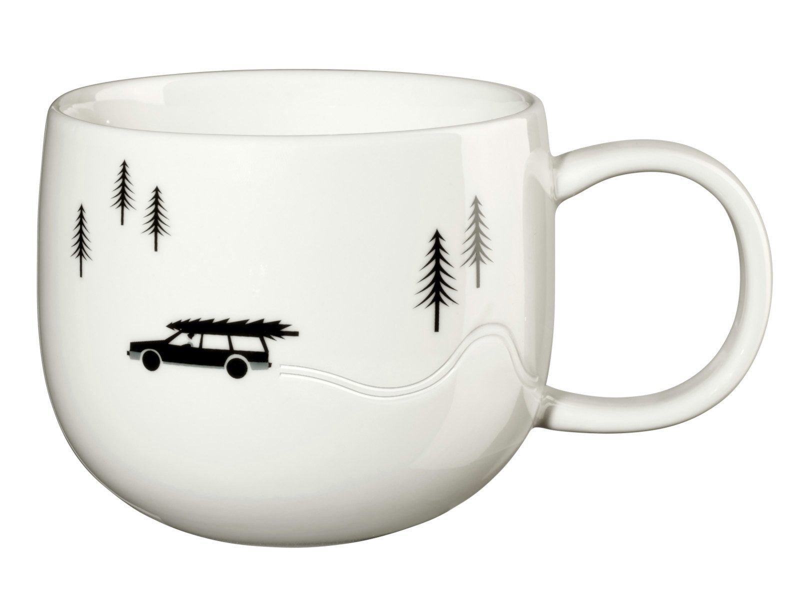 ASA SELECTION Becher joy Henkelbecher skidding xmas 0,4l, new bone china