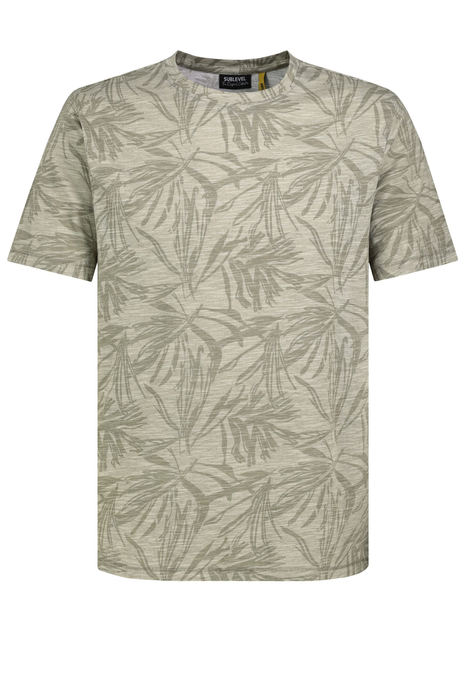 SUBLEVEL T-Shirt Floral Jersey Regular Fit Rundhalsausschnitt Kurzarm (1-tl günstig online kaufen