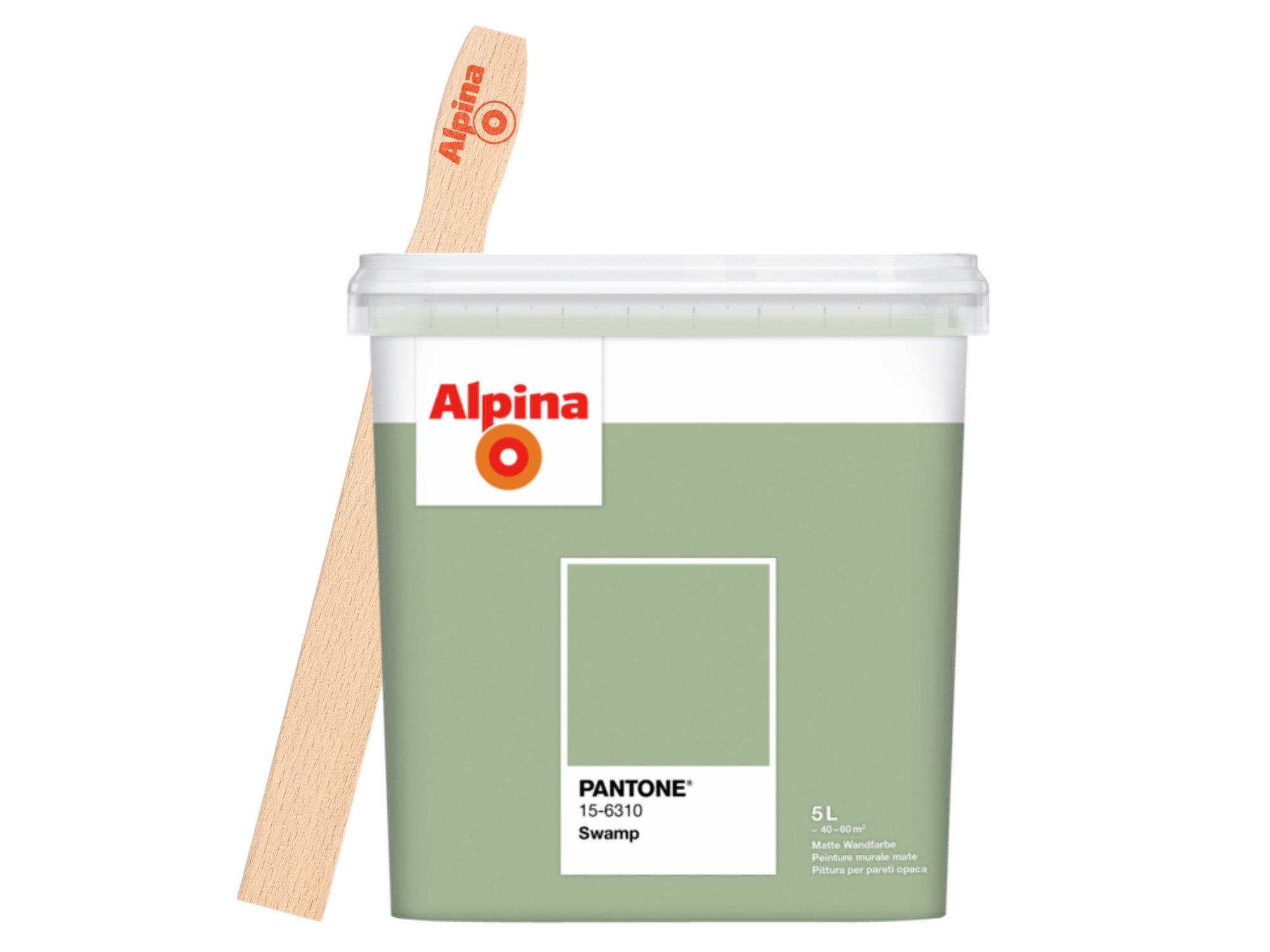 Alpina Wandfarbe Alpina PANTONE® 5L + gratis Rührholz