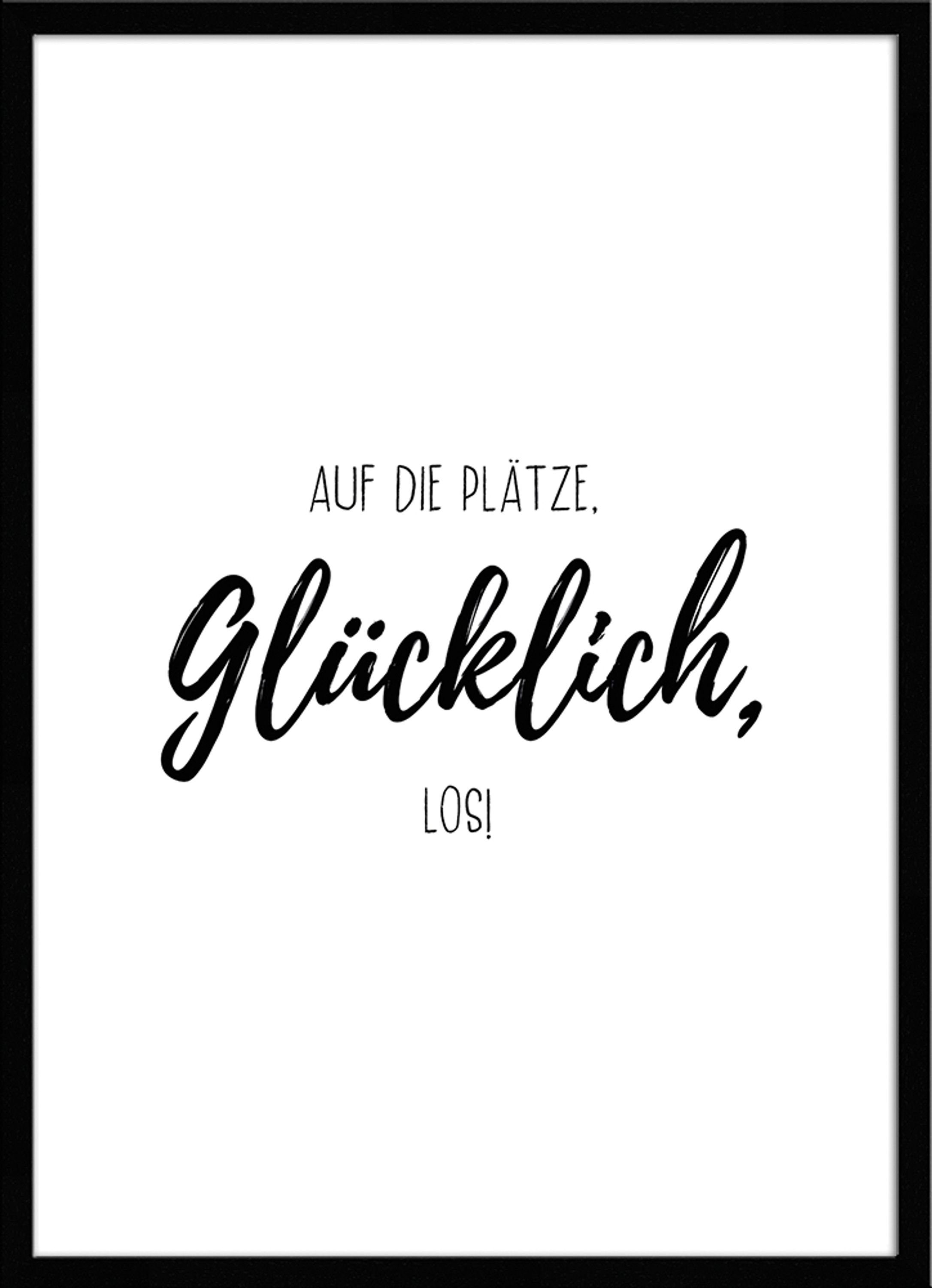 artissimo Bild mit Rahmen SpruchBild gerahmt 51x71cm / Poster mit