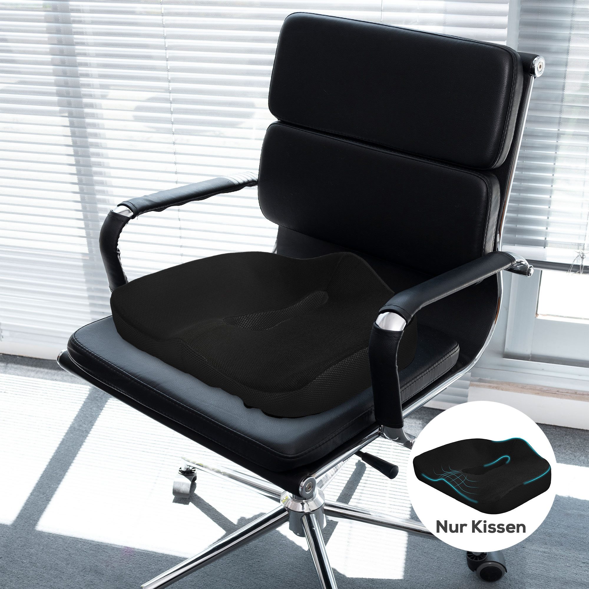 HOMCOM Sitzkissen Orthopädisches Sitzkissen Ergonomisches Sitzkissen für Bü günstig online kaufen