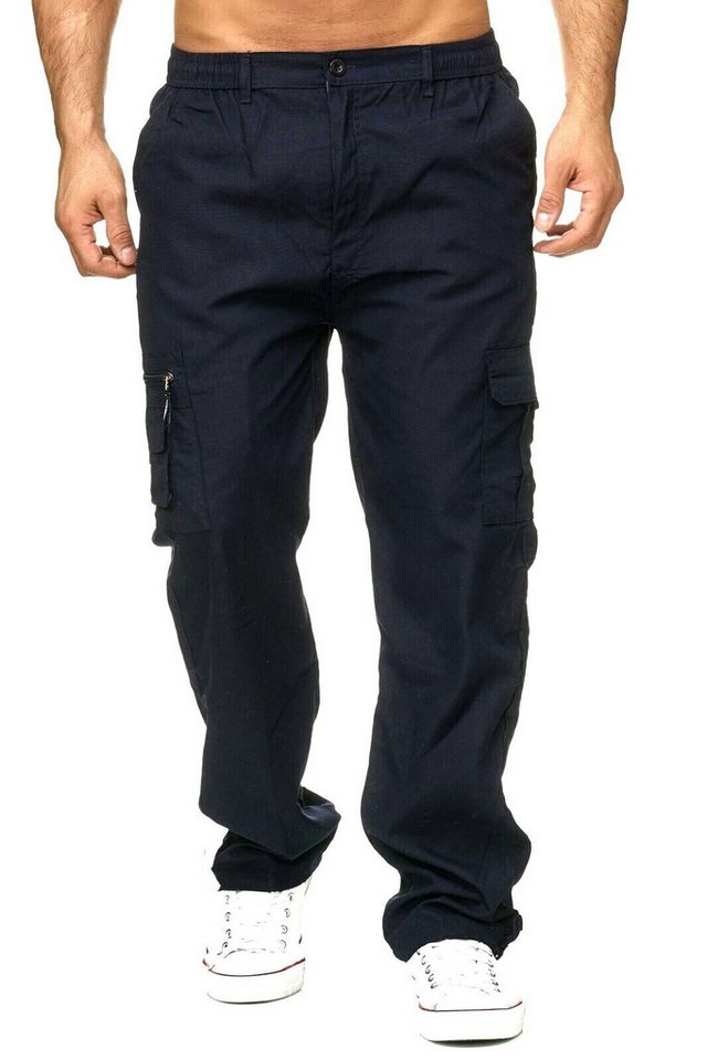 iKENNAS Cargohose HerrenFreizeit Arbeitshose Cargohose (Cargohose GF20) Navy 3XL