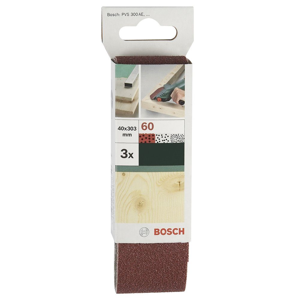 Bosch Accessories Schleifpapier Bosch Accessories 2609256186 Schleifband-Set Körnung 60, 80, 120 (L