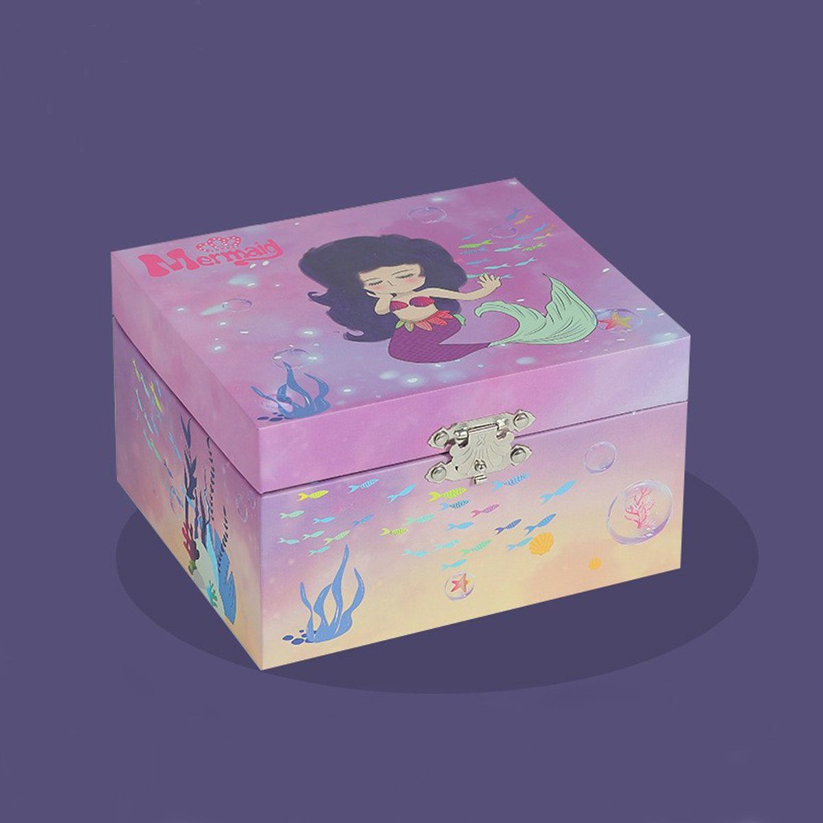 XDeer Schmuckkasten Schmuckschatulle Musikalisches Mädchen Tanzende Schmuckbox, mit Spiegel Spieluhr Schmuckaufbewahrung 18x11.4x10cm