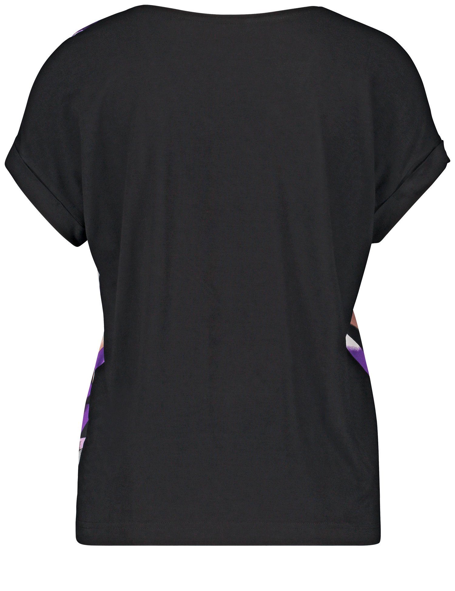 GERRY WEBER Kurzarmshirt mit Gemustertes Material-Patch Blusenshirt