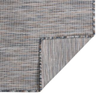 Teppich Outdoor-Flachgewebe 160x230 cm Braun und Blau, furnicato, Rechteckig